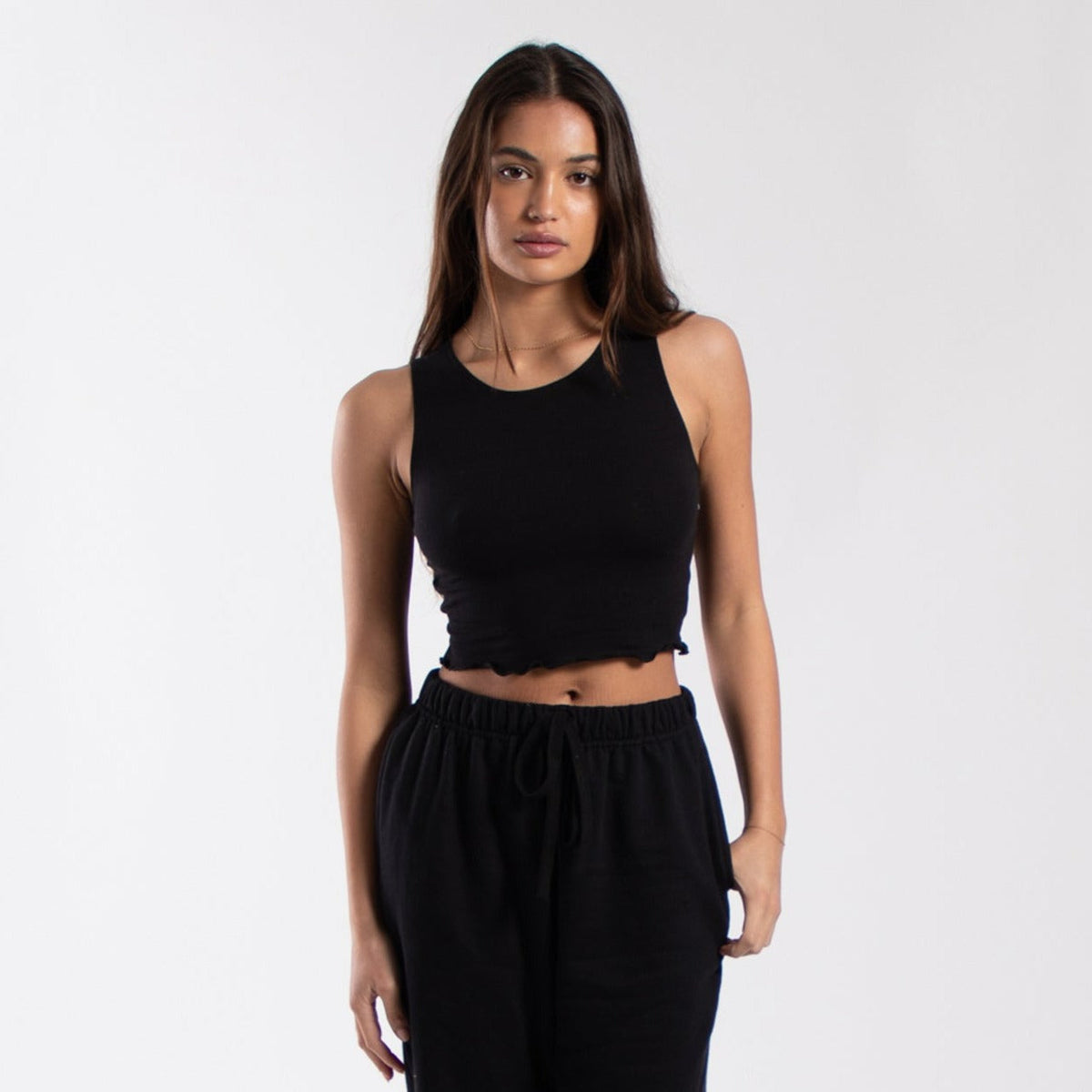 Famada Women's Cropped Muscle Tank