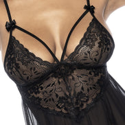 FAMADA NOIR | Mapalé Nightgown Babydoll Black Lace