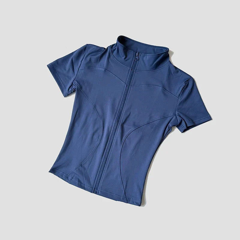 Famada Sculpt Zip-Front Yoga Top