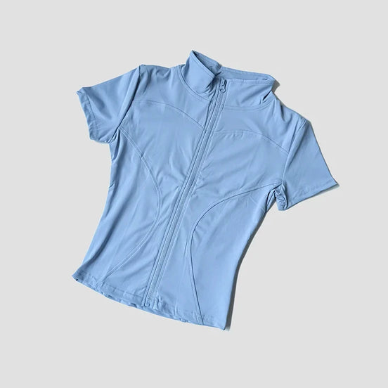 Famada Sculpt Zip-Front Yoga Top