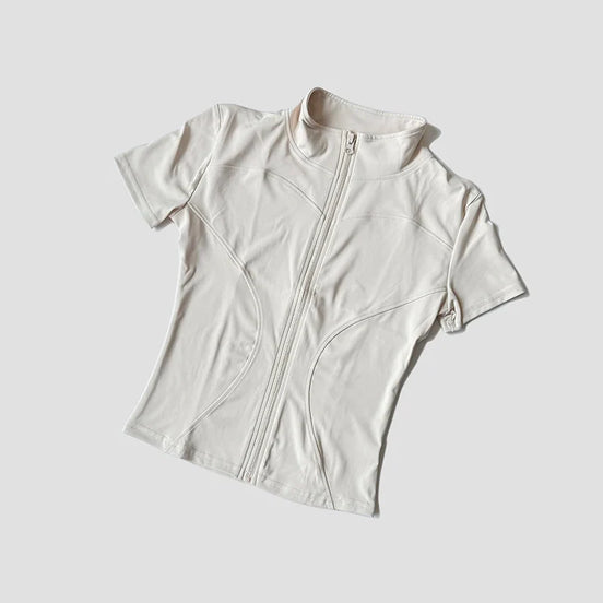 Famada Sculpt Zip-Front Yoga Top