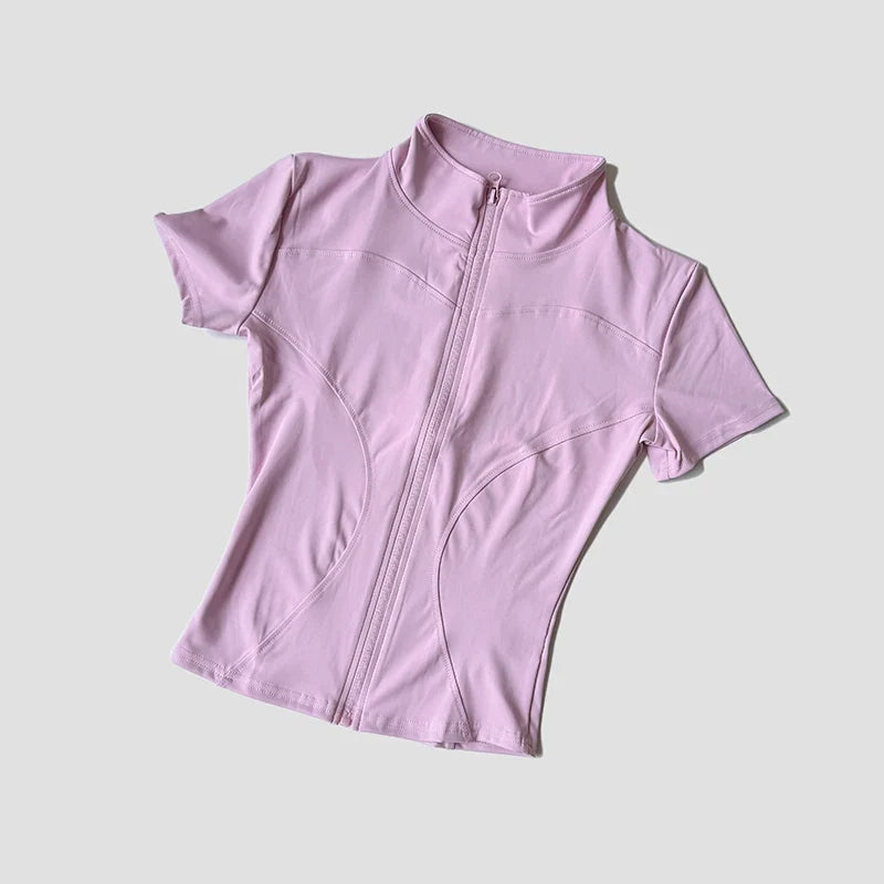 Famada Sculpt Zip-Front Yoga Top