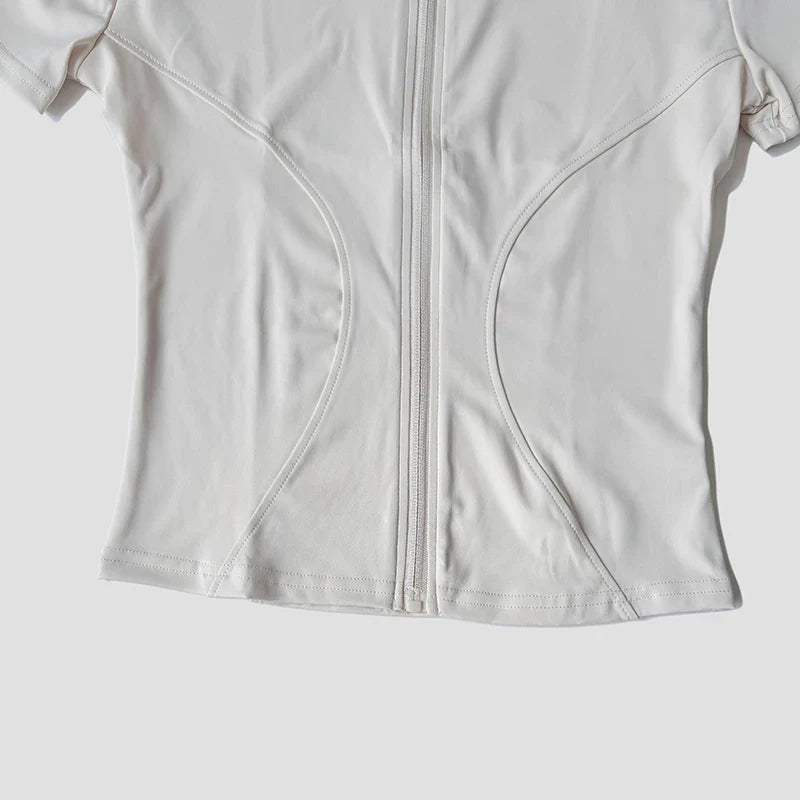 Famada Sculpt Zip-Front Yoga Top