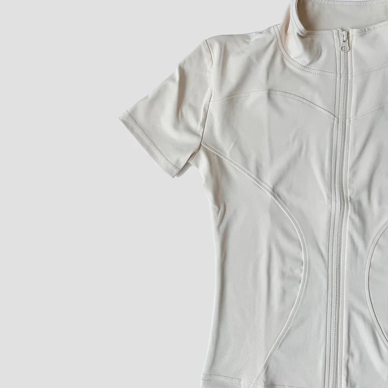 Famada Sculpt Zip-Front Yoga Top