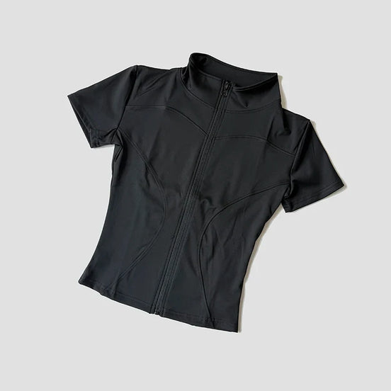 Famada Sculpt Zip-Front Yoga Top