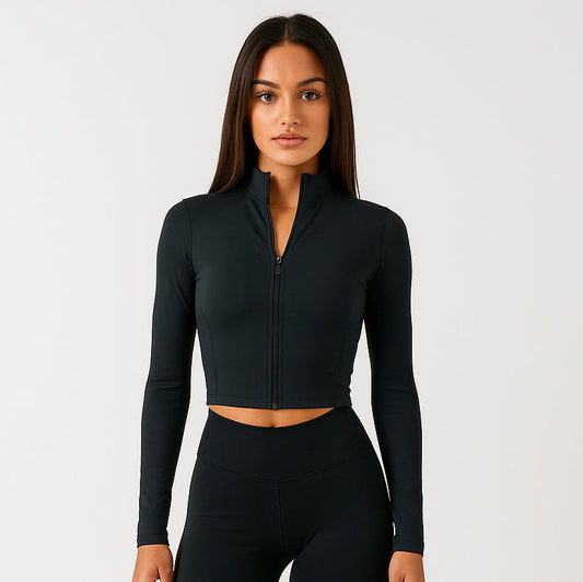Famada Women's Cropped Zip Jacket